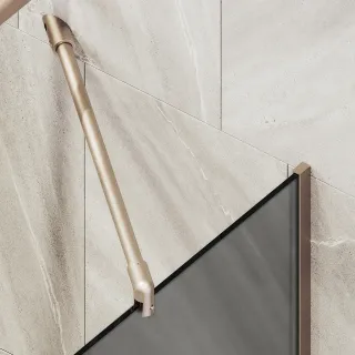 Шторка на ванну MaybahGlass MGV-86-2у 60см бронза